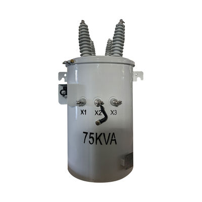 comprar Transformador de distribución de tipo montado en poste eléctrico de fase única de 75kva 34500V a 240V Fabricación en línea