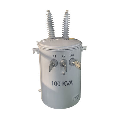 comprar 100kva monofásico eléctrico de tipo poste montado Transformador de distribución de aceite sumergido 24,9KV a 240V Fabricación en línea