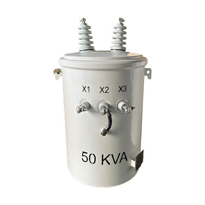 comprar Transformador de polo de potencia de fase única de 50kva Transformadores eléctricos de paso abajo Fabricación en línea