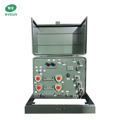comprar Transformador montado en un solo módulo de fase con distribución sumergida en aceite de 25kva 12.47KV tipo caja combinada exterior Fabricación en línea