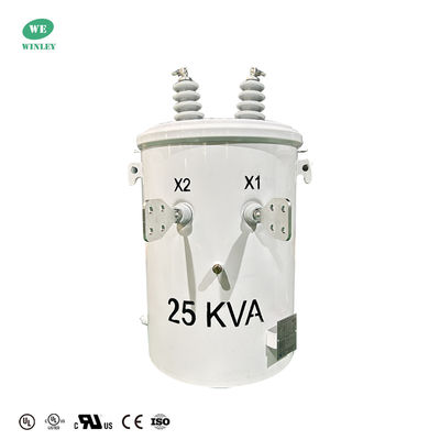 comprar Certificación UL 25 Kva Transformador montado en un solo poste de fase de distribución aérea de energía Transformador sumergido en aceite de 12470V a 480V DOE 2016 Fabricación en línea