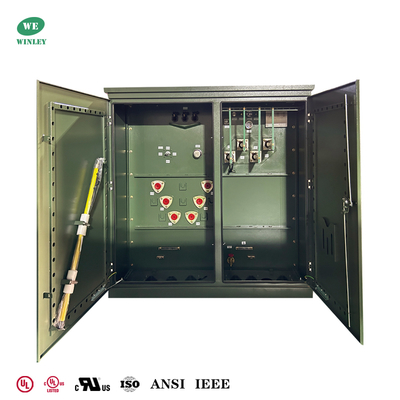 comprar Certificación UL/CUL Transformador montado en una almohadilla de tres fases 3750KVA 12.47KV a 480V para distribución de energía de voltaje medio Fabricación en línea