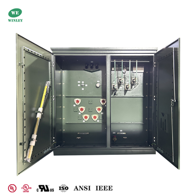 comprar Transformador de distribución montado en una almohadilla de tres fases de 3750 kVA certificado por UL de 12470V a 480V ANSI IEEE DOE 2016 Normas Fabricación en línea