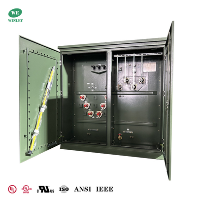 comprar 2000Kva Transformador de tres fases montado en una almohadilla 2MVA 12.47KV a 480V Cumple con los valores de eficiencia del DOE con UL listado Fabricación en línea
