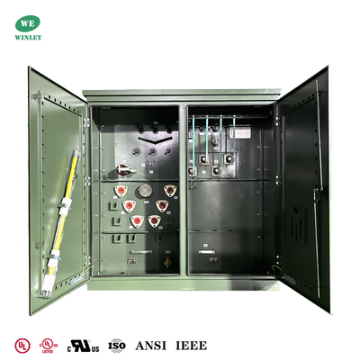 comprar Transformador trifásico montado en plataforma de 1500 kVA, con certificación UL, para distribución de sistemas de energía, multivoltaje 13.8 kV, 13.2 kV, 12.47 kV a 480 V, normas ASNI Fabricación en línea