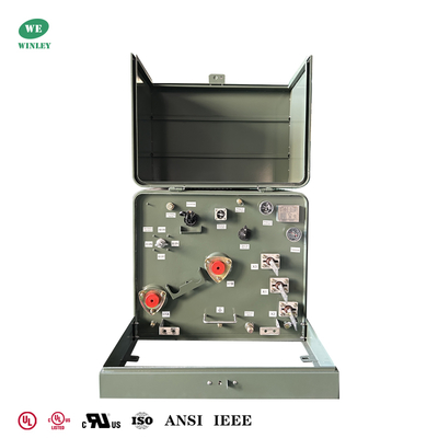comprar 75Kva Pad monofásico montado en el transformador de distribución de alimentación de circuito de distribución de energía 13800V a 240V Con certificación UL/cUL Fabricación en línea