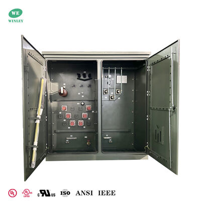 comprar Transformador de potencia sumergido en aceite de tres fases montado en una almohadilla de 1000 KVA 34,5KV a 208Y/120 con aumento de temperatura de 65/60 °C ANSI C57.12.34 Grupo de vectores estándar Dyn1 Fabricación en línea