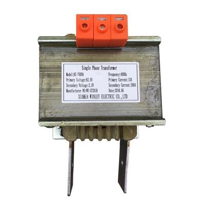 comprar Transformador 400Hz 62.5V del control del voltaje la monofásico de 750VA 300A 12A a 2.5V Fabricación en línea