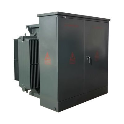 Transformador montado en almohadilla de pedestal sumergido en aceite de 10KV para exteriores de 3 fases 500KVA