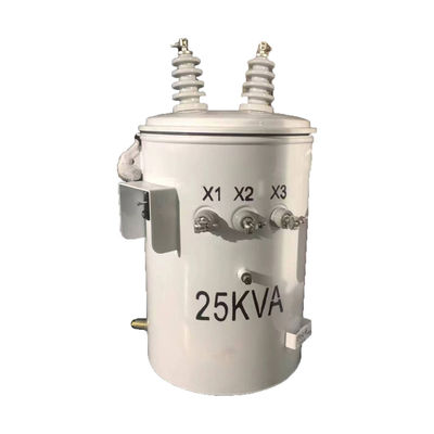 Transformadores de distribución de 25kva de fase única llenos de aceite montados en postes 13.8KV a 240V
