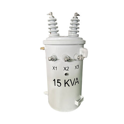 Transformador de distribución aérea de fase única de 15kva, aceite sumergido 13200GrdY/7620