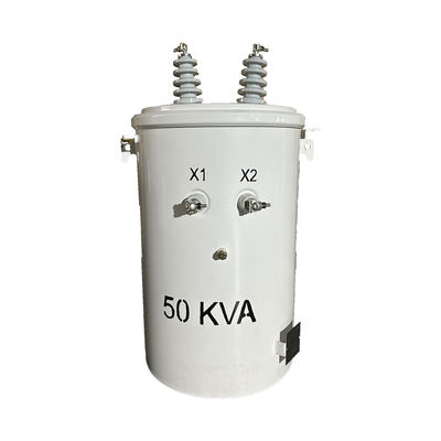 Transformador de distribución de polo monofásico de 50KVA Aceite sumergido 12470V A 277V