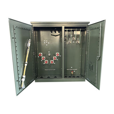 2500 Kva Transformador de energía eléctrica de tres fases montado en una almohadilla de alta tensión de 35KV a 480V