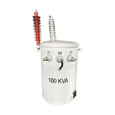 Transformador de distribución aérea montado en poste de fase única de 100KVA ANSI / IEEE Standard 13.8KV