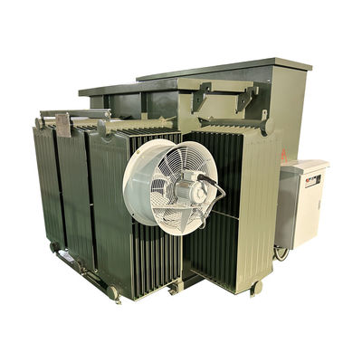 2500 Kva Transformador montado en una plataforma de tres fases de 12470 V a 480 V