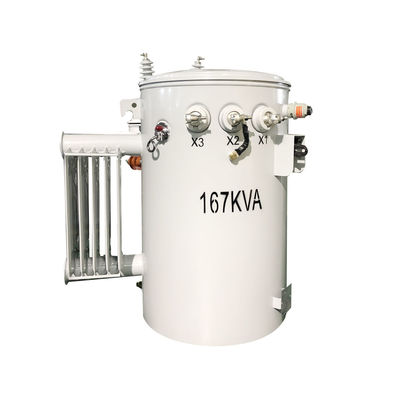 167kva Transformador montable en poste de fase única Tipo de distribución sumergida en aceite Paso a abajo 4160v A 480v