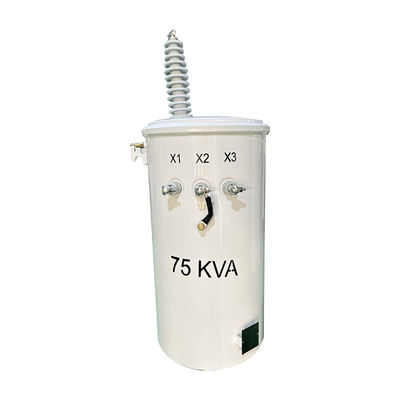 Transformador montado en poste de fase única de 75 kva Normas IEEE/ANSI de 12470V a 480V Transformador de poste de potencia