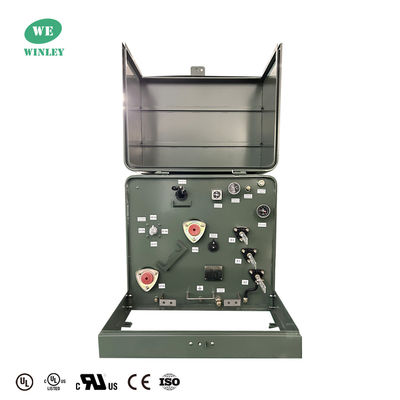 Transformador de un solo módulo de fase montado líquido llenado 100Kva 12470GrdY/7200 DOE 2016 Calificaciones de eficiencia