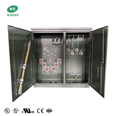 1000Kva Transformador de tres fases montado en un panel de alimentación de bucle de 34.5KV a 208V Certificado UL