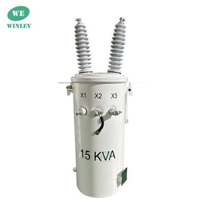 Transformador montado en poste monofásico estándar de la CEI 15KVA 24.94/0.24KV Sistema de distribución de energía