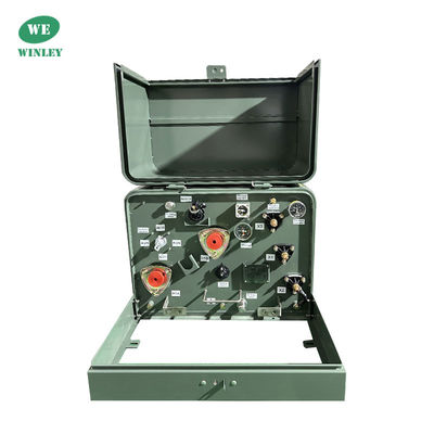 Transformador de 25kva de fase única montado en una almohadilla de distribución de aceite Transformador sumergido de 12470V a 240V ANSI IEEE 304SS Tanque