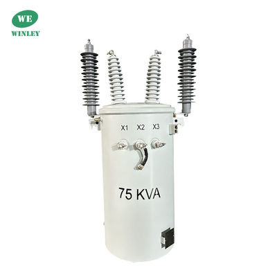 Transformador montado en poste de 75kva Transformador de energía eléctrica de 22860V sumergido en aceite