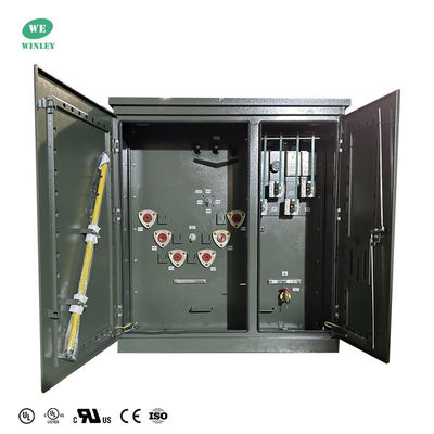 Transformador de distribución sumergido en aceite trifásico de montaje de 300Kva con certificación UL de 12470V a 480V con CT ANSI IEEE DOE 2016 estándares