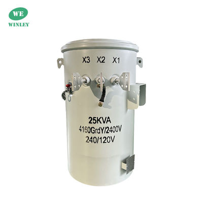 Transformador de distribución de 25Kva monofásico montado en poste, aceite sumergido de 100Hz 4160V a 120V