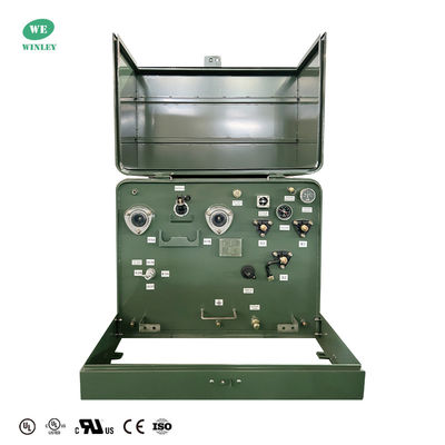 Transformador de distribución montado en una plataforma de fase única de 50Kva 22860GrdY/13200 IEEE/ANSI/DOE 2016 estándar