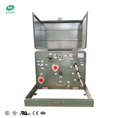UL Lista de 167kVA Transformador montado en una plataforma de fase única 13800V a 120V Transformador de distribución sumergido en aceite Normas ANSI IEEE