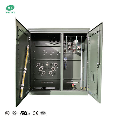 Transformador de distribución trifásico sumergido en aceite montado en plataforma de 2500 kVA, 34.5 kV, normas ANSI IEEE