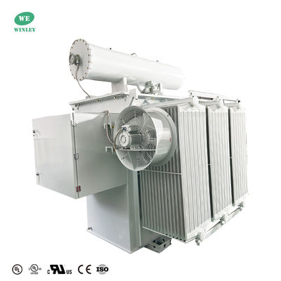 Transformador de potencia de subestación de 2.5 MVA, tipo conservador, sumergido en aceite, reductor de tensión de 24940V a 480V, normas ANSI IEEE