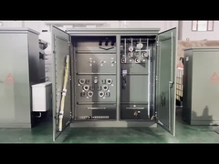 Transformador de distribución trifásico sumergido en aceite montado en plataforma de 2500 kVA, 34.5 kV, normas ANSI IEEE