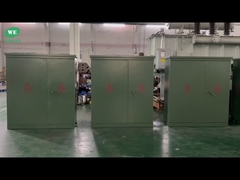 Transformador montado en una almohadilla de tres fases de 150kva